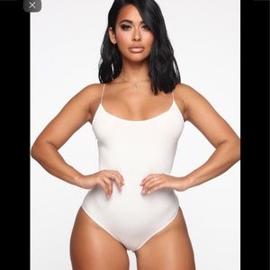 Fashion Nova White Bodysuit